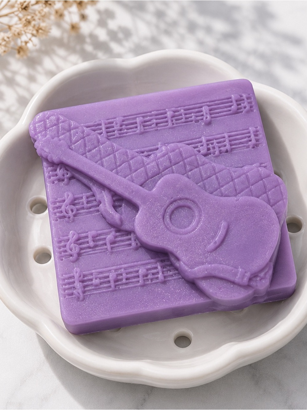 Cherry vanilla  Soap handmade guitar 2.5x2.5in 6oz oatmeal based